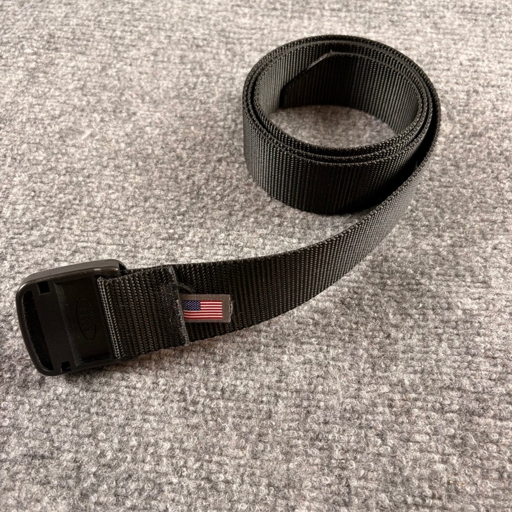 Bison Designs Web Belt Mens OS 50" Black Nylon Tactical Military USA Hiking Camp